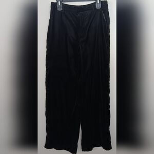 Forever 21 Sleek Black Dress Velvet Pants Sz L